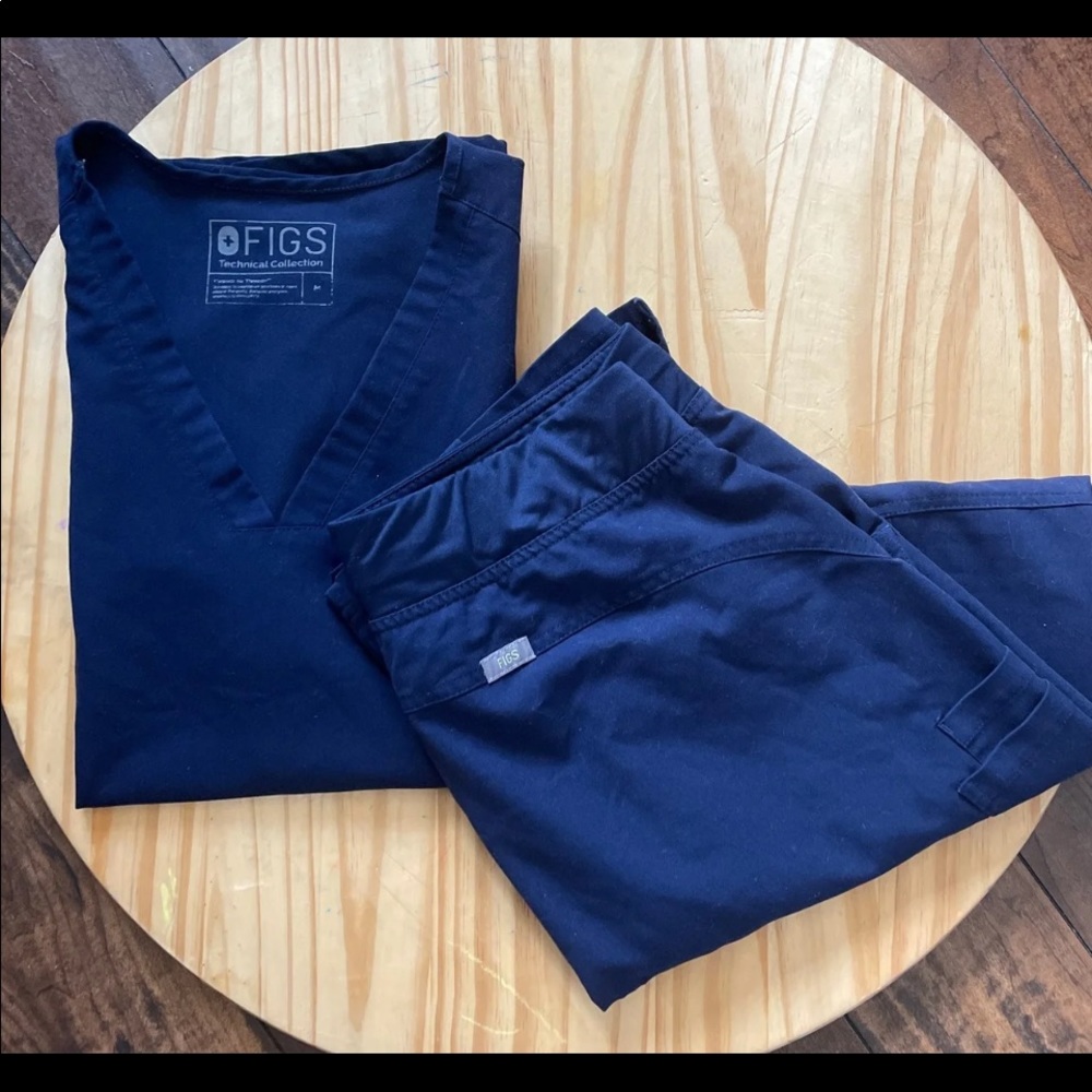 Figs Navy Blue Scrub Set Medium